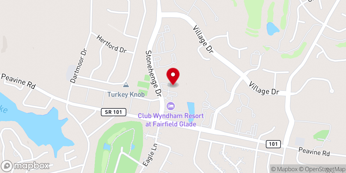 Map showing location of The Gathering Fairfield Glade