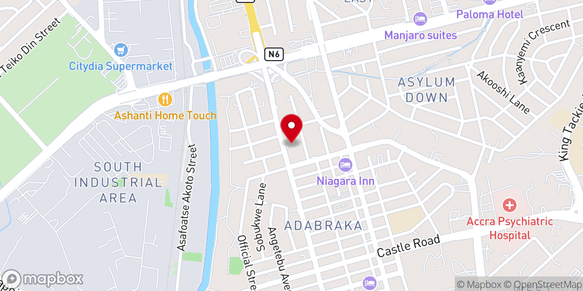 Map showing location of The Rev. Ernest Bruce Memorial Methodist Church