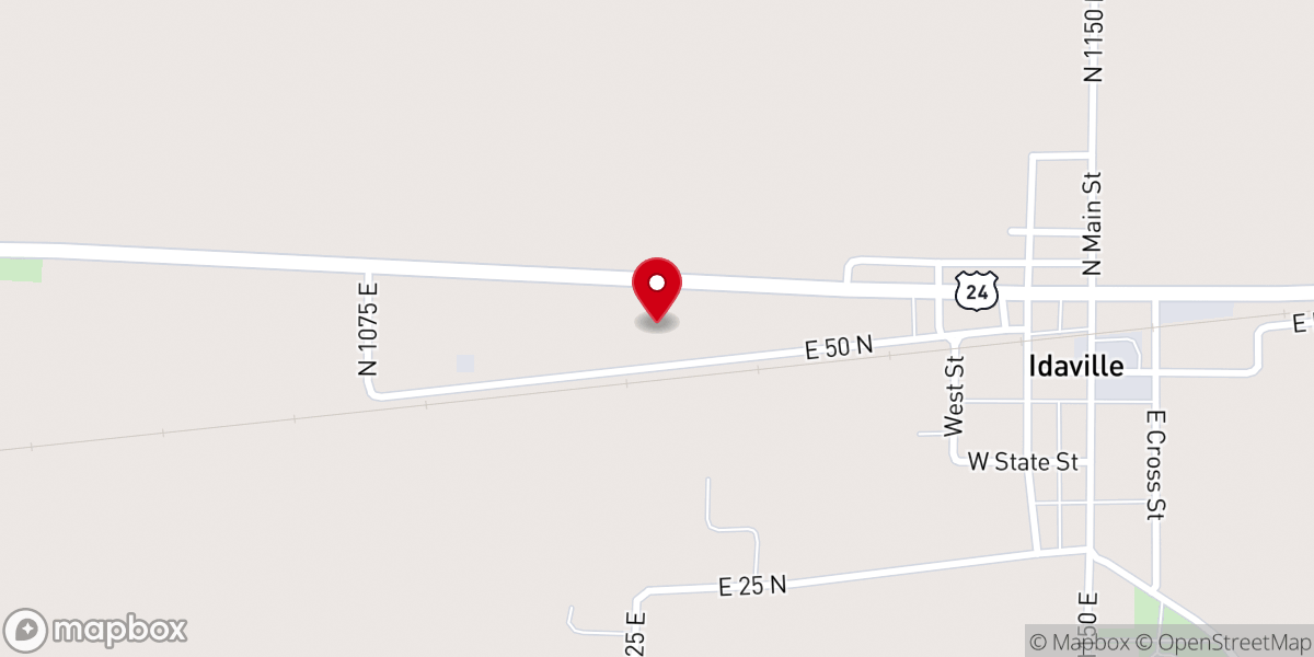 Map showing location of Idaville First Church of God