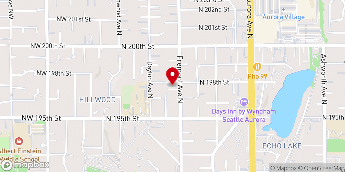 Map showing location of Seattle Apostolic Lutheran Church