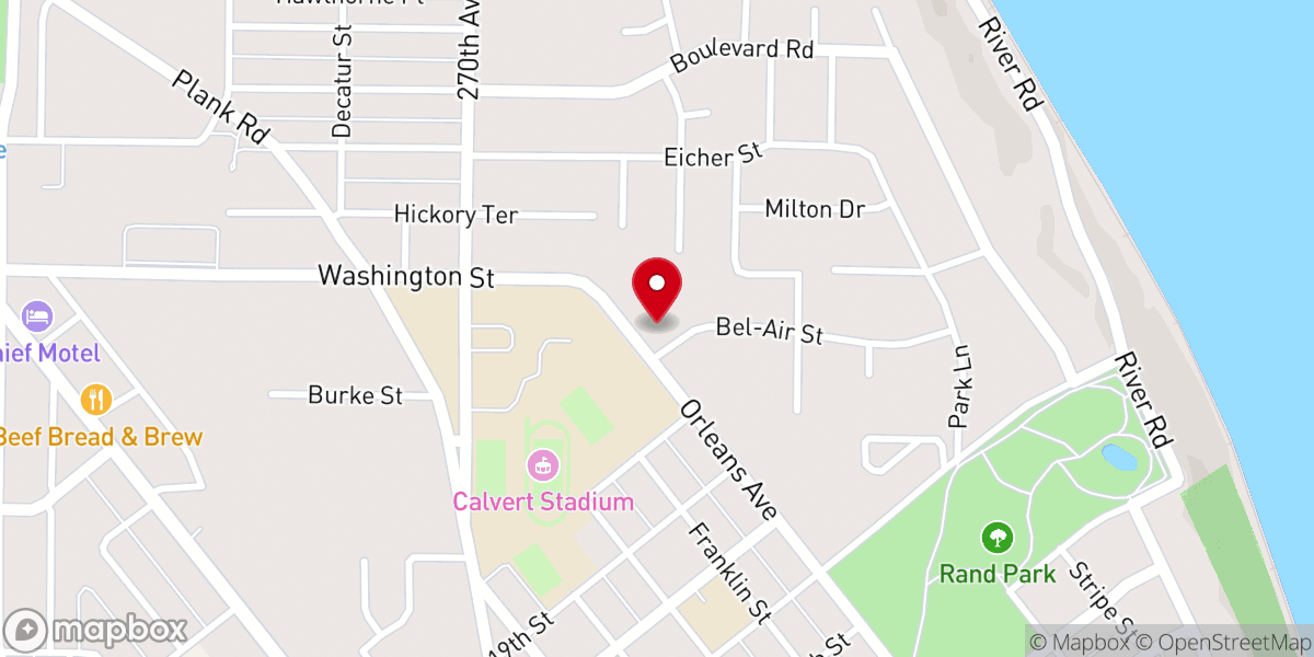 Map showing location of Bel Air Baptist Church
