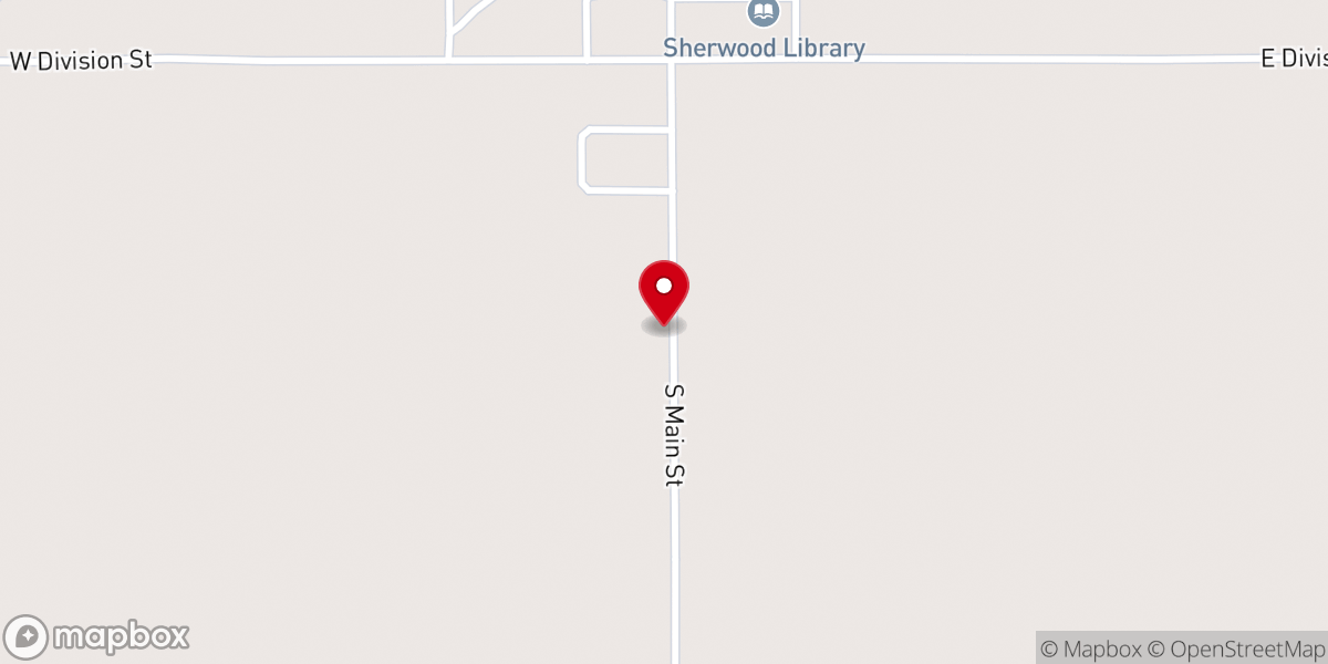 Map showing location of Sherwood Free Methodist Church