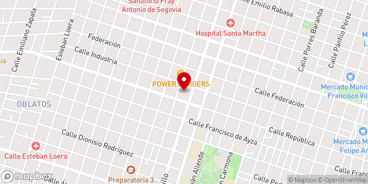 Map showing location of Parroquia de San Juan Bosco