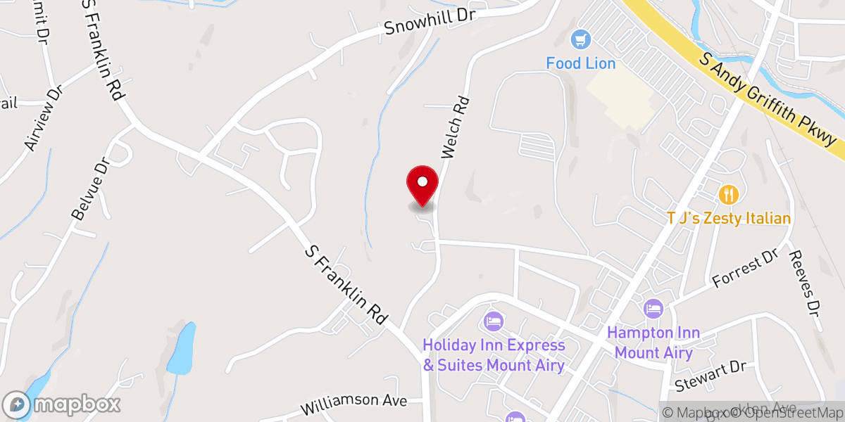 Map showing location of Surry Baptist Association Parsonage