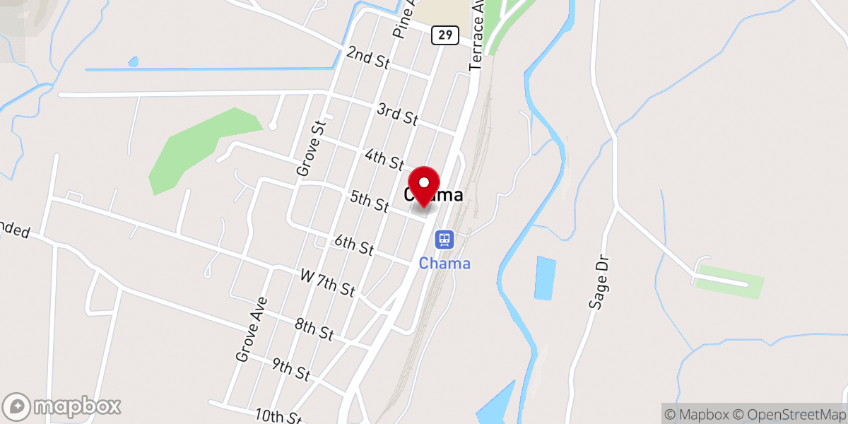 Map showing location of Valley Gospel Fellowship Church