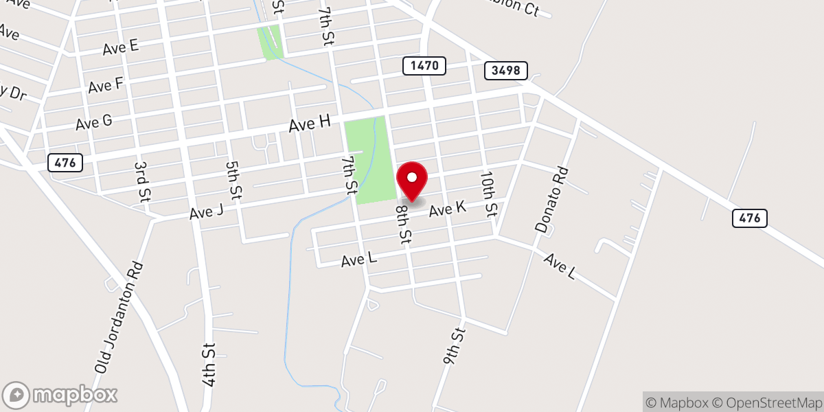 Map showing location of Jesus Is Answer Ministries
