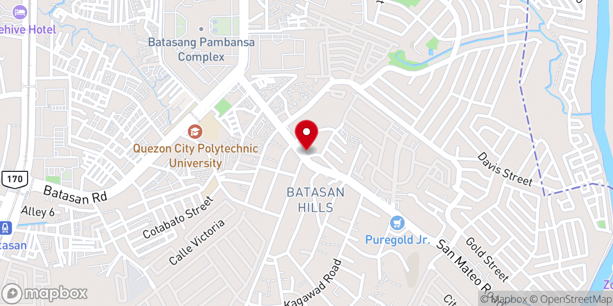 Map showing location of San Antonio de Padua Parish (Diocese of Novaliches)