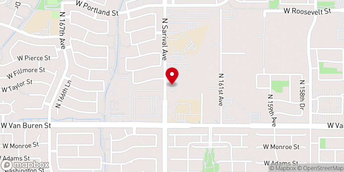 Map showing location of Harvest Baptist Church of Goodyear