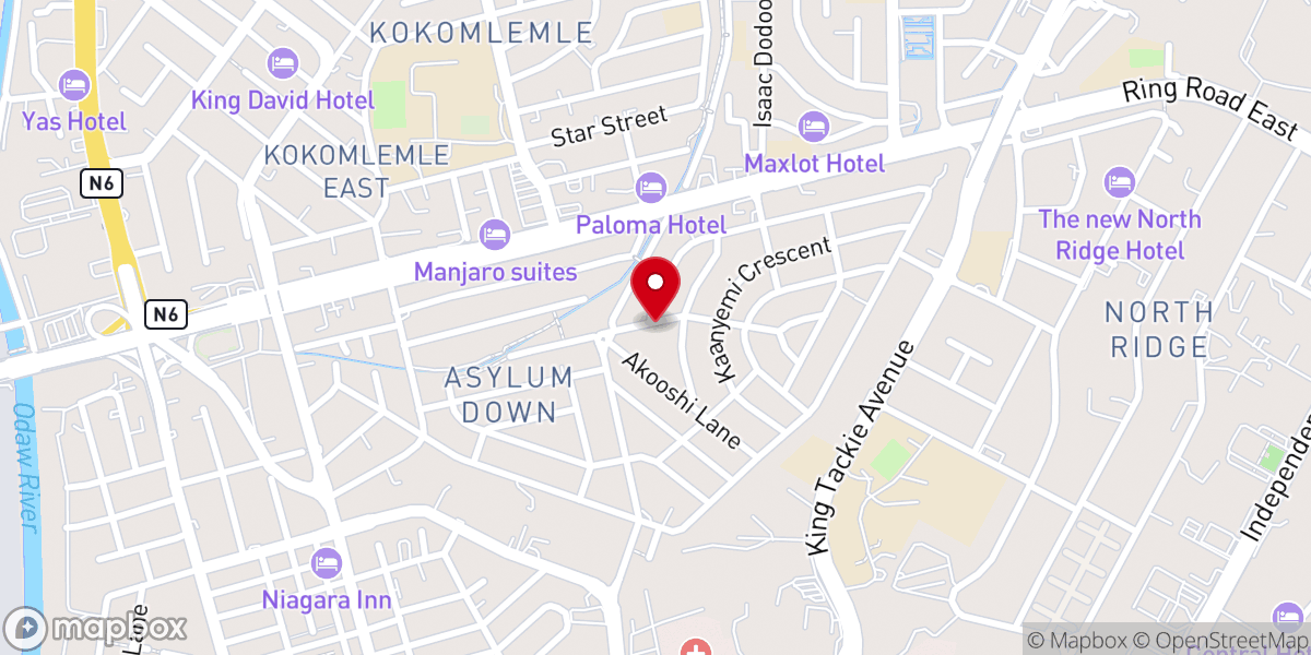Map showing location of Eagle LIfe Ministries International