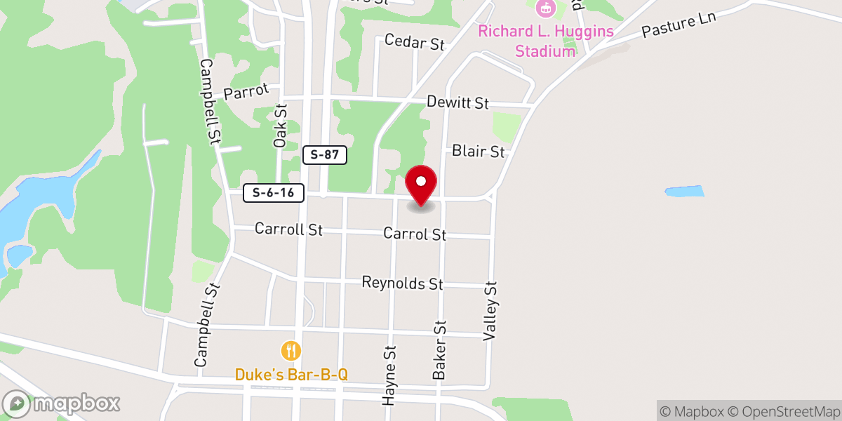 Map showing location of Blackville Church of God