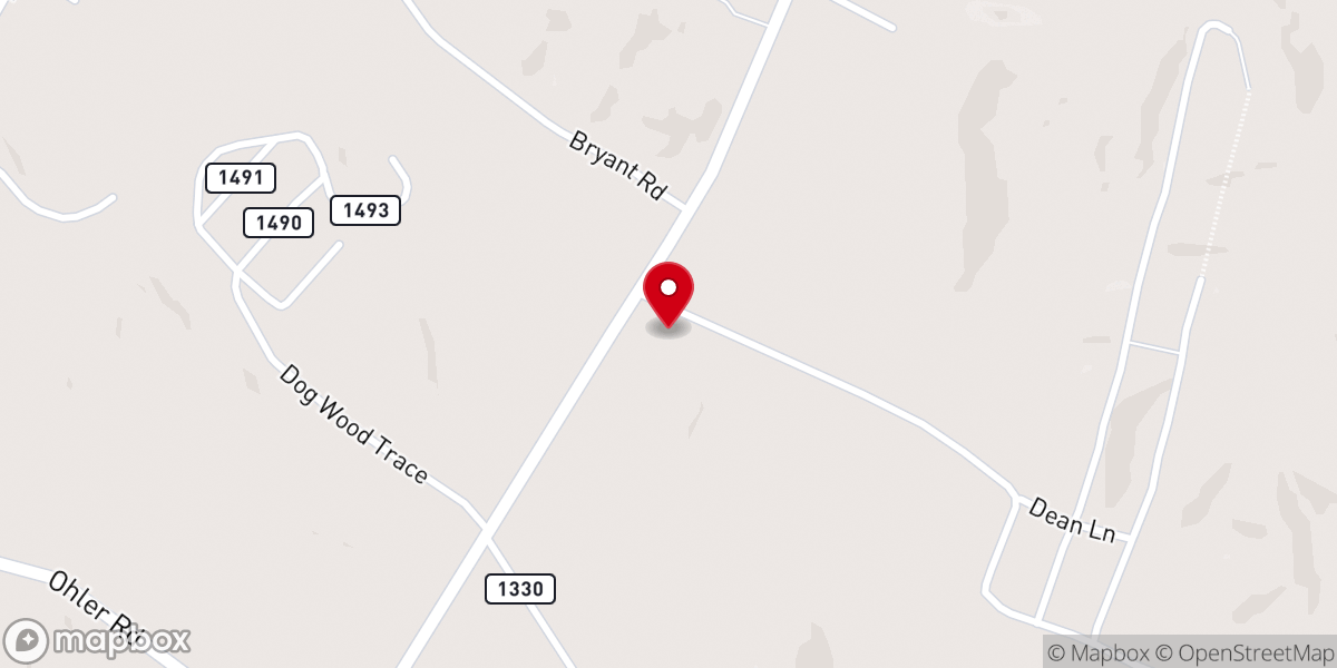 Map showing location of Poplar Grove Missionary Baptist