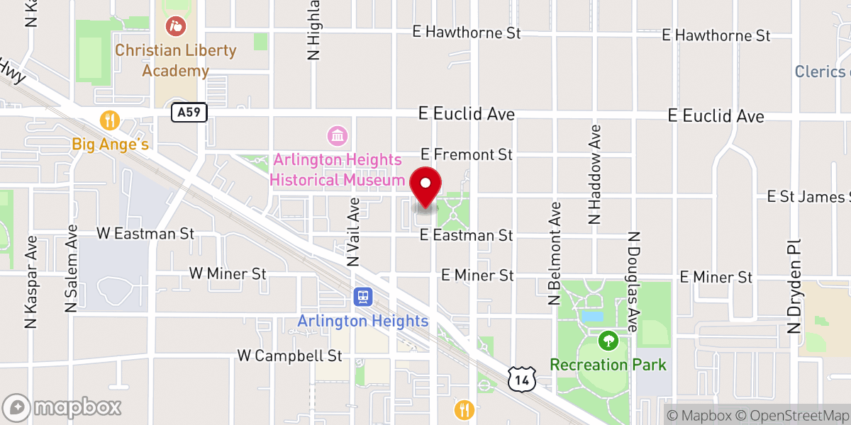 Map showing location of St John United Church of Christ