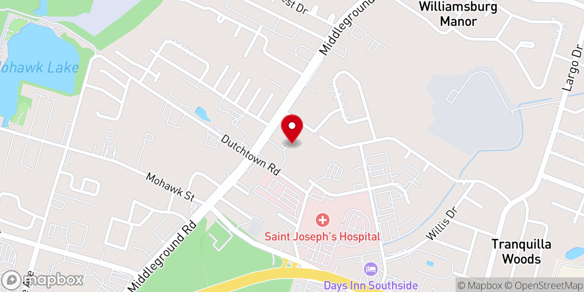 Map showing location of St. Frances Cabrini Church