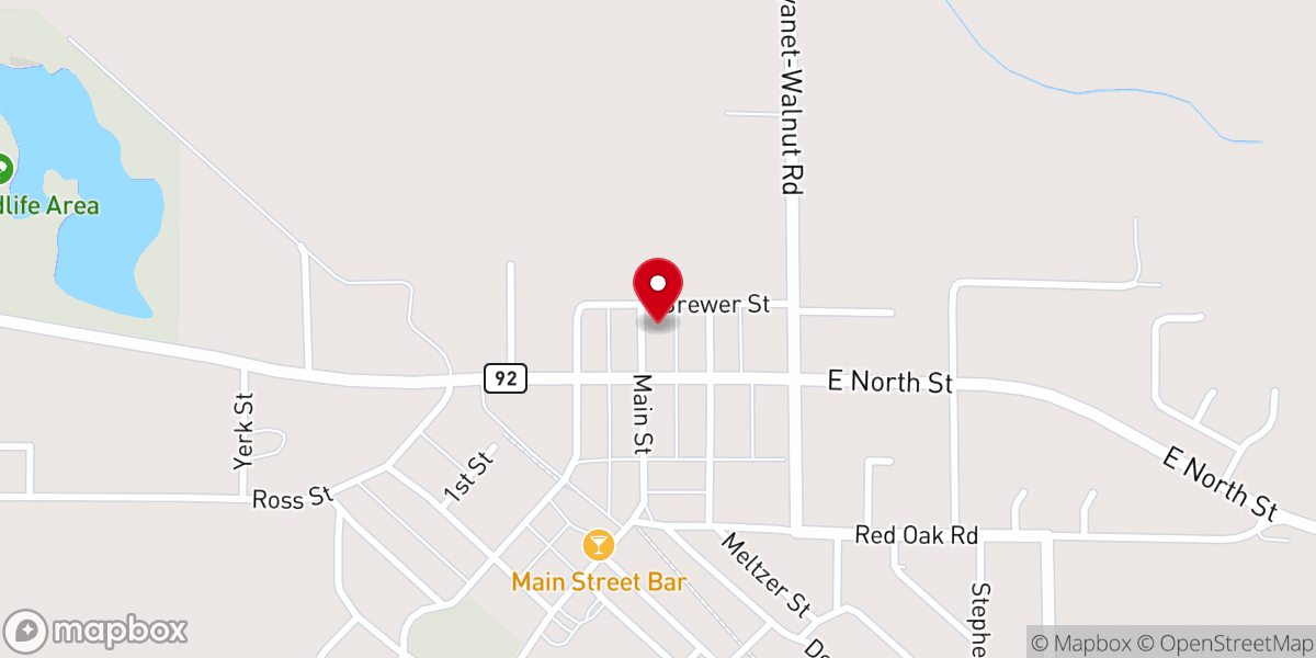 Map showing location of Saint John the Evangelist's Catholic Church, Walnut