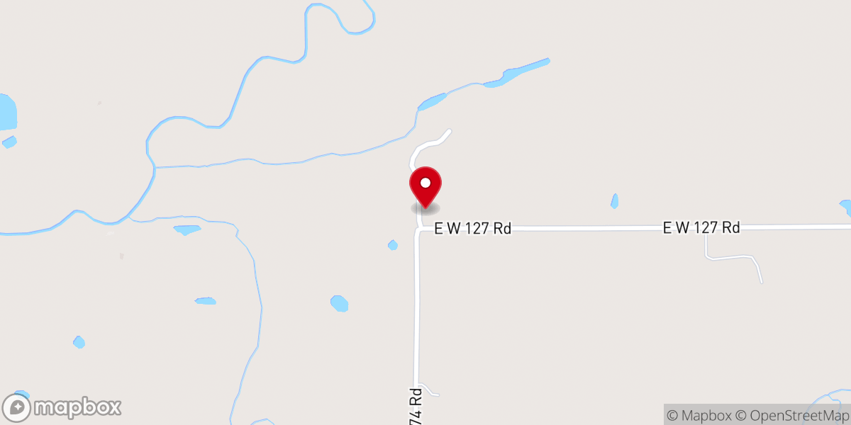 Map showing location of Wewoka Indian United Methodist Church