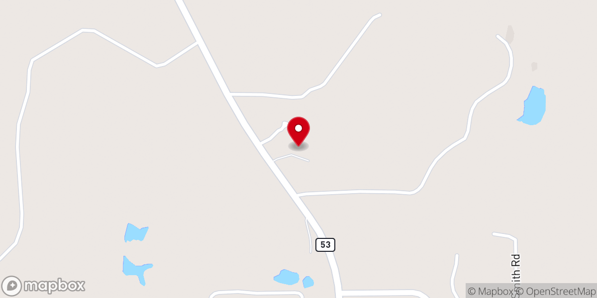 Map showing location of Steep Hollow Baptist Church