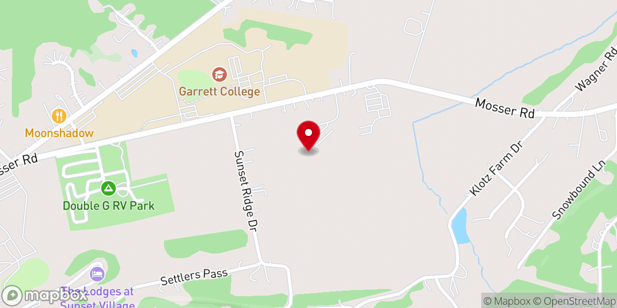Map showing location of Saint Peter at the Lake Catholic Church