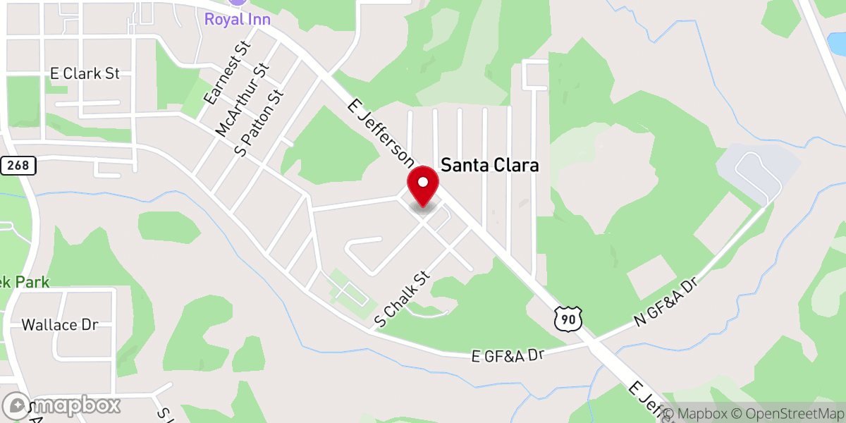 Map showing location of Mt Olive Seventh Day Adventist