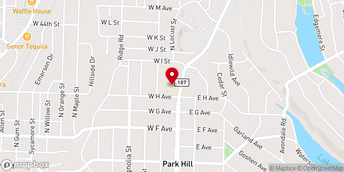 Map showing location of The Ridge Assembly Park Hill