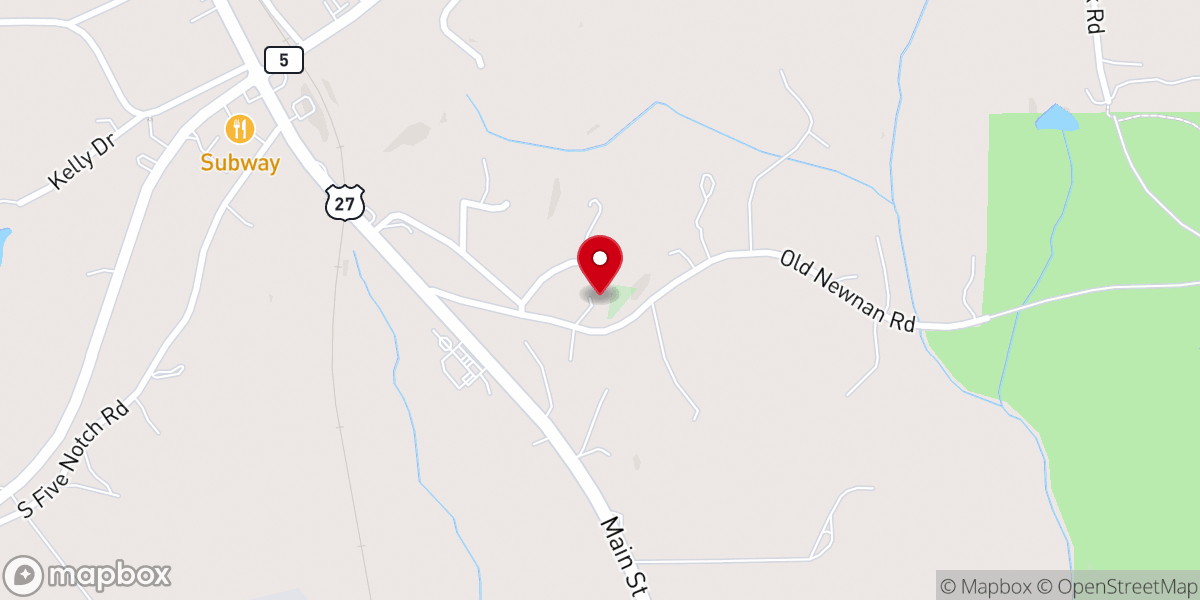 Map showing location of Mt. Avery Baptist Church