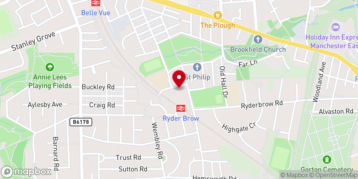 Map showing location of Sacred Heart Roman Catholic Church