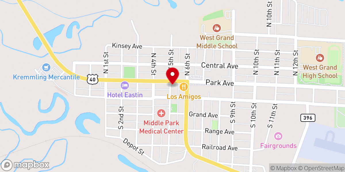 Map showing location of Saint Peter Catholic Church