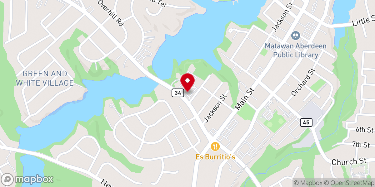 Map showing location of First Presbyterian Church