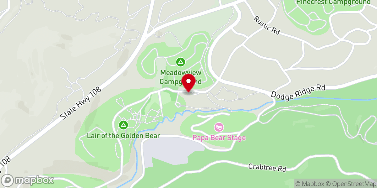 Map showing location of Pinecrest Community Center
