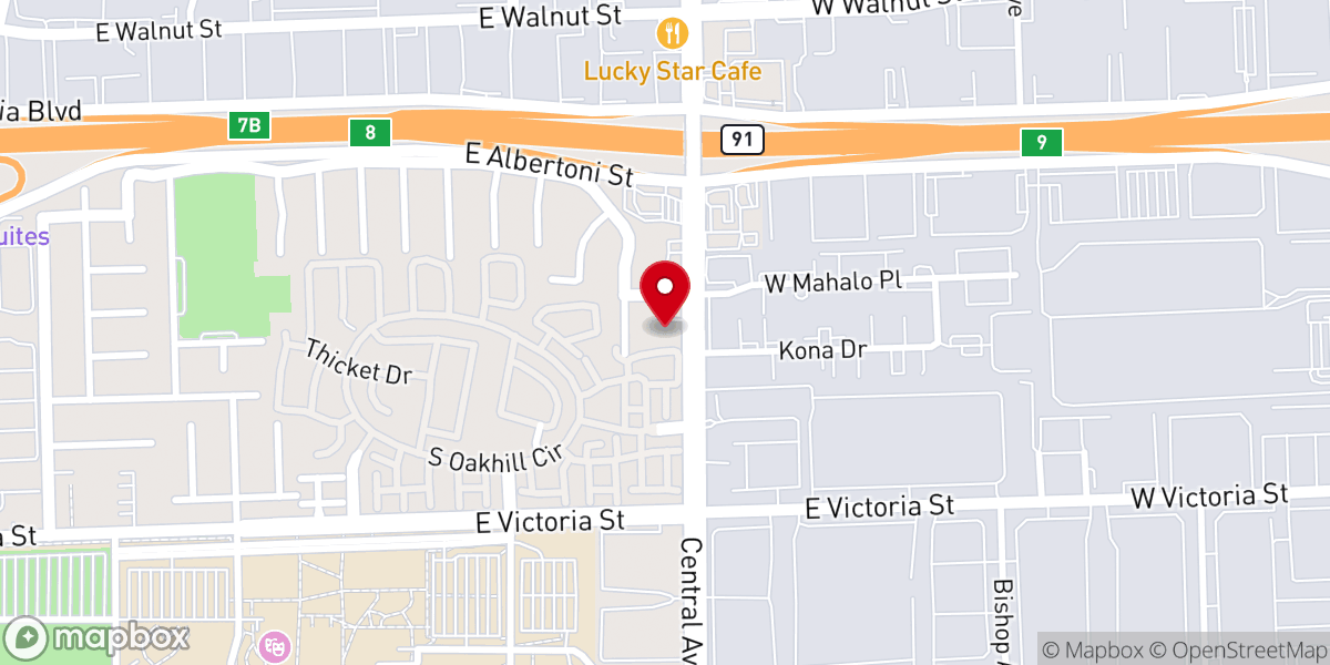 Map showing location of Carson Christian Outreach