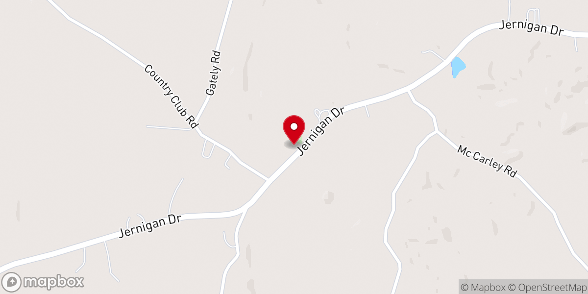 Map showing location of Parks Chapel United Methodist Church