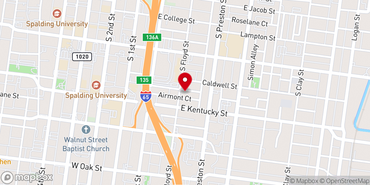 Map showing location of Mt. Hermon Christian Church