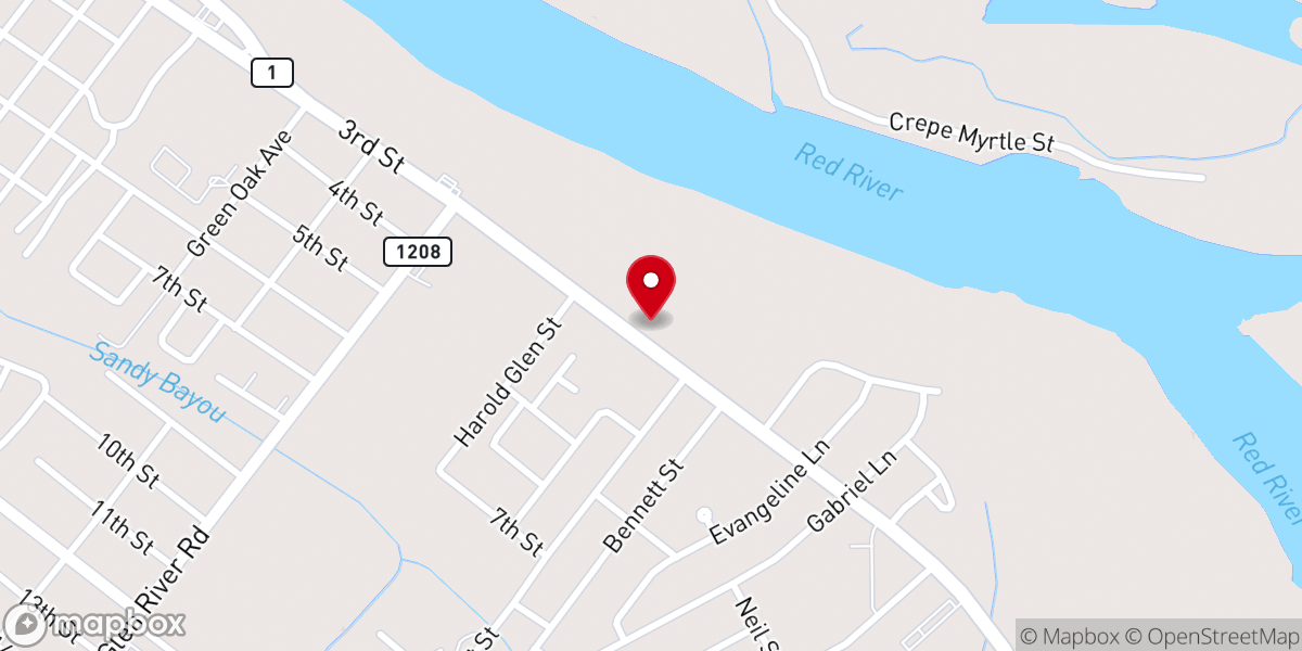 Map showing location of MT Calvary Baptist Church of Smithridge Louisiana
