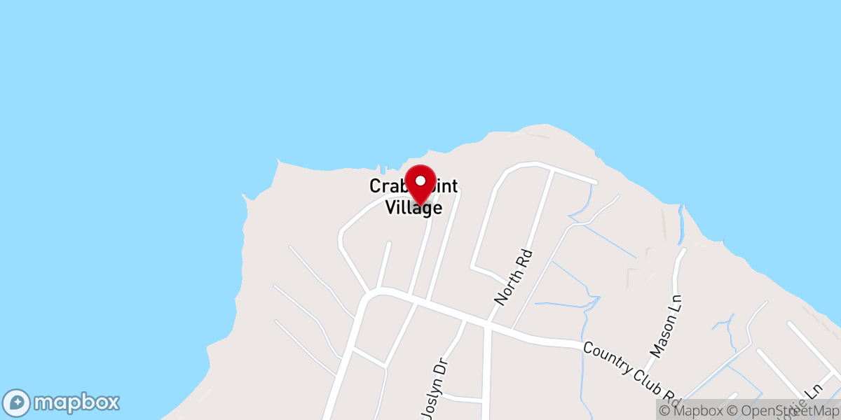 Map showing location of Crab Point Free Will Church