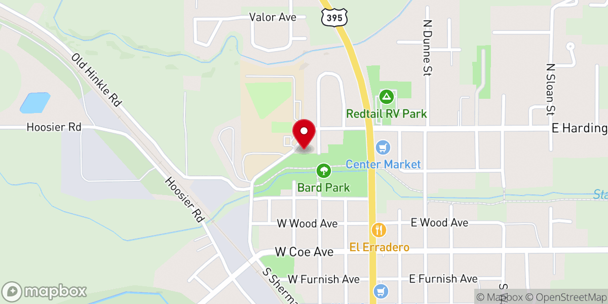 Map showing location of Crossroads Community Church