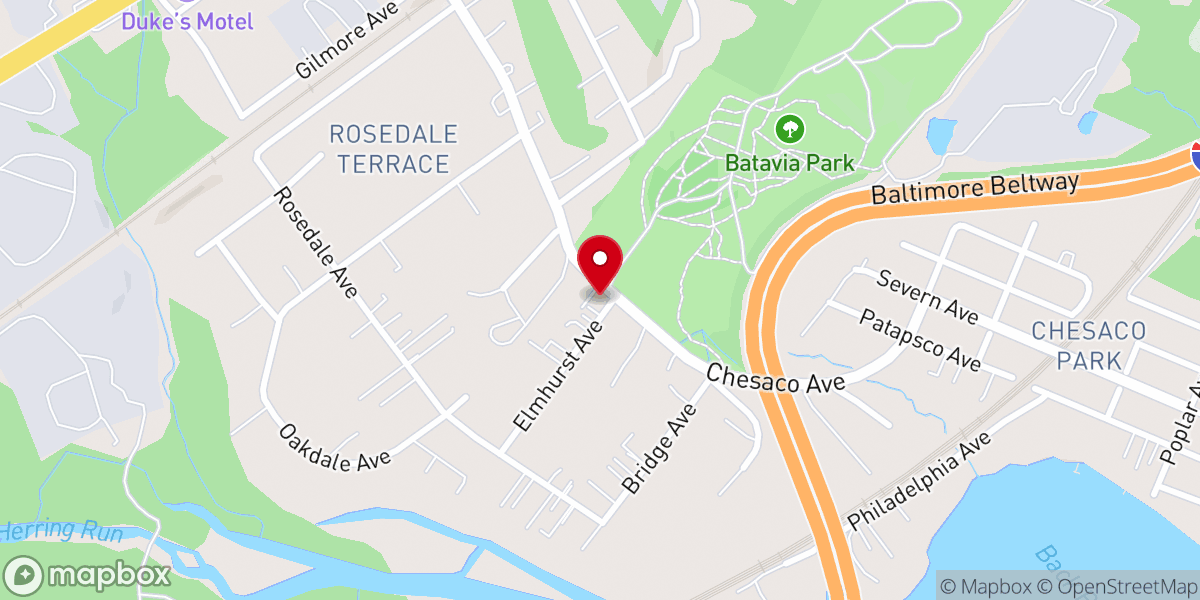 Map showing location of Chesaco Avenue United Methodist Church