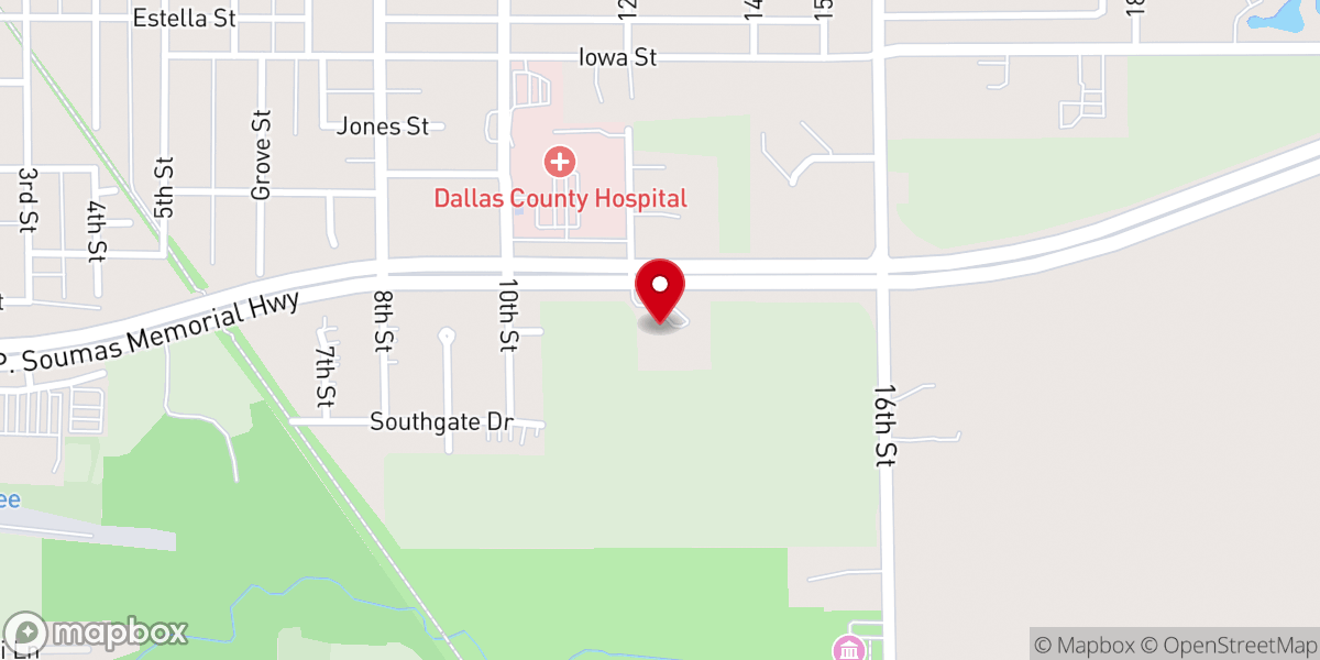 Map showing location of Perry Bible Church