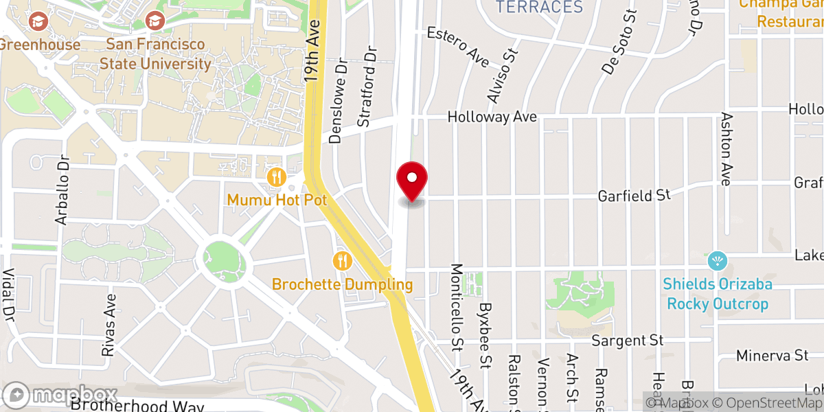 Map showing location of Lutheran Church of Our Savior