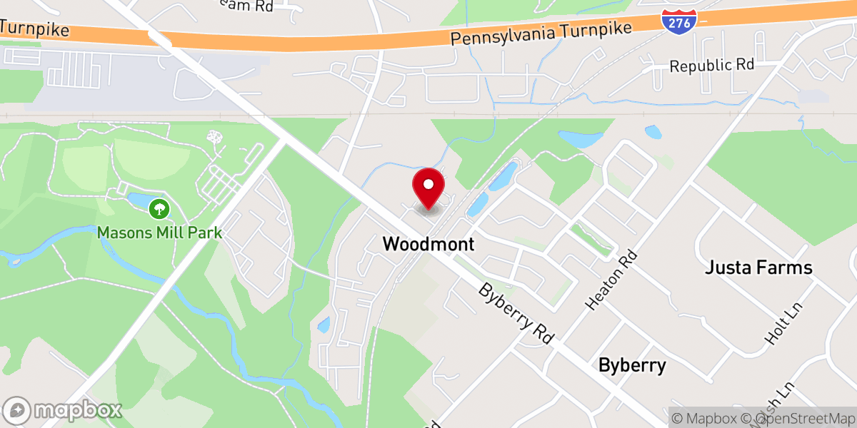 Map showing location of Huntingdon Valley Christian Academy