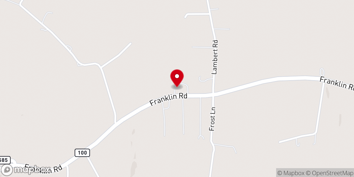 Map showing location of Hickory Hill Church