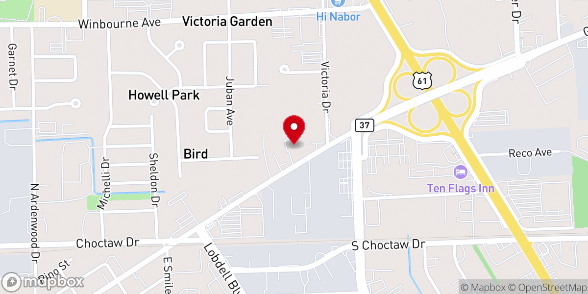 Map showing location of Vietnamese Hope Baptist Church of Baton Rouge