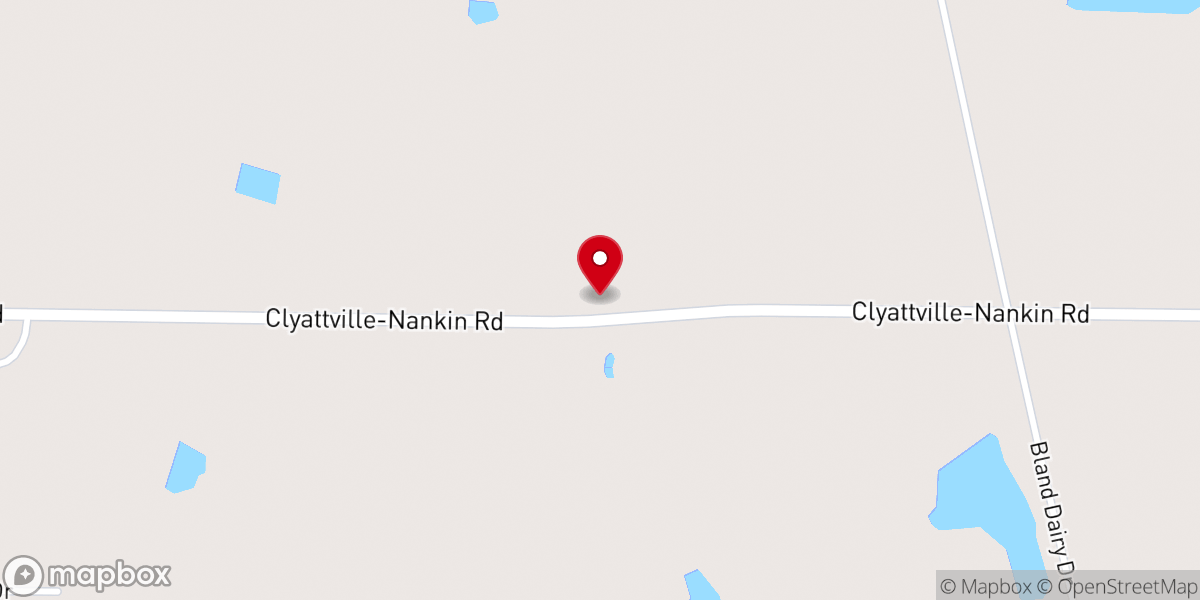 Map showing location of Second Oak Grove Baptist Church