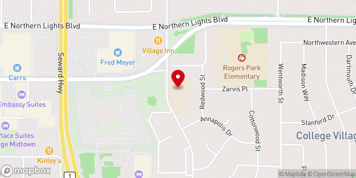 Map showing location of First Christian Church