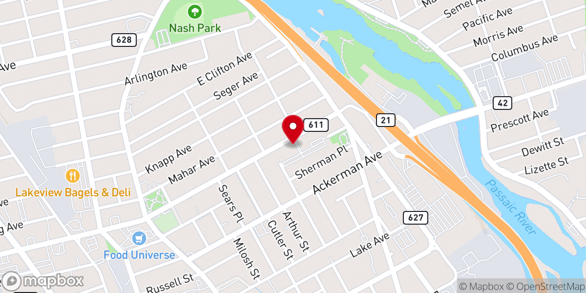 Map showing location of Iglesia Nueva Apostólica Clifton