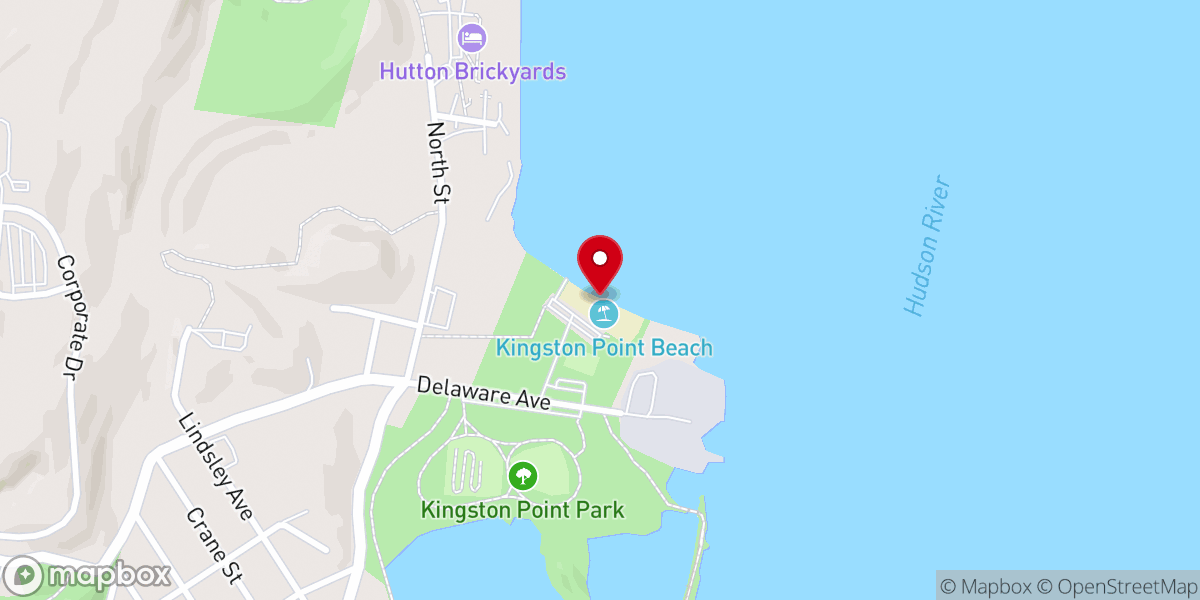 Map showing location of Kingston Point Beach
