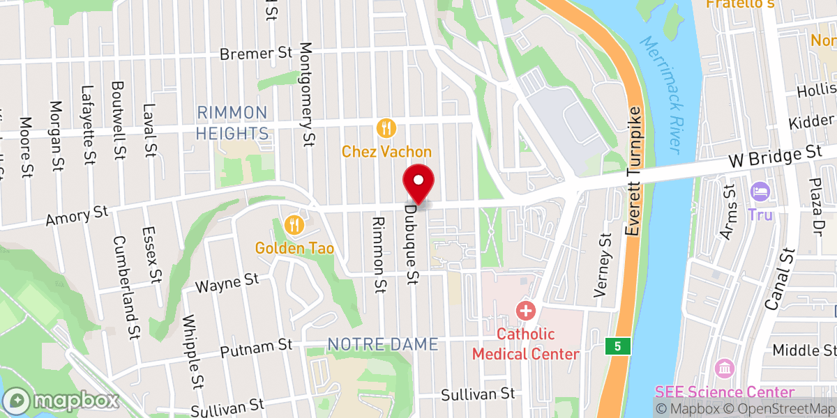 Map showing location of Emmaus Church