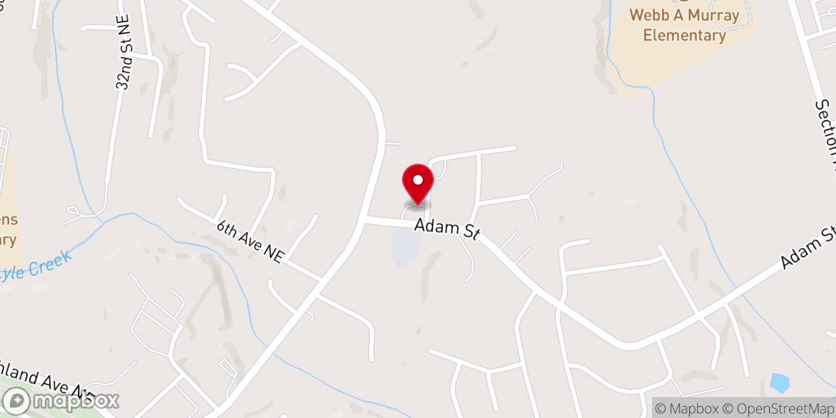 Map showing location of Spencer Road Baptist Church