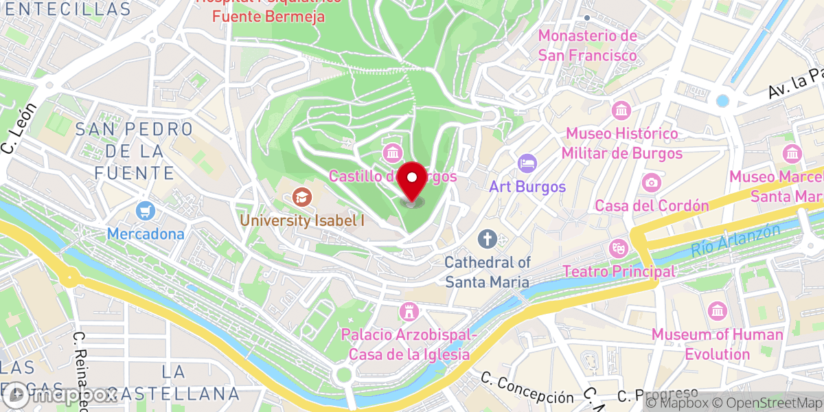 Map showing location of Mirador del Castillo