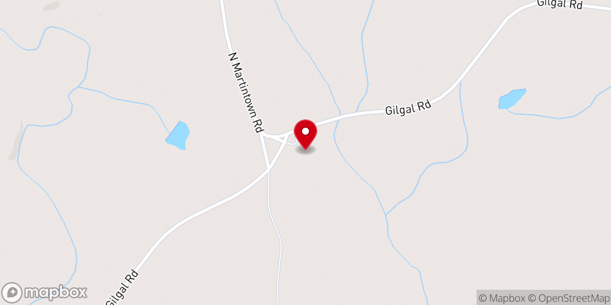 Map showing location of Gilgal Baptist Church