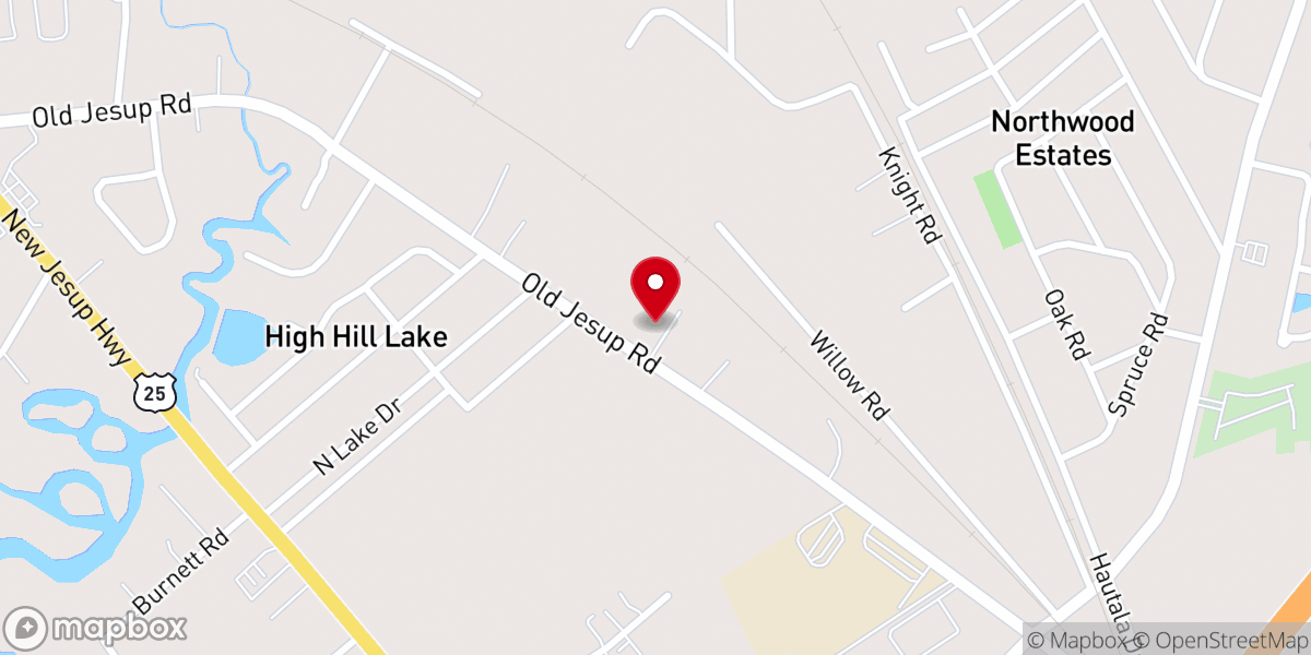 Map showing location of Golden Isles Christian Church