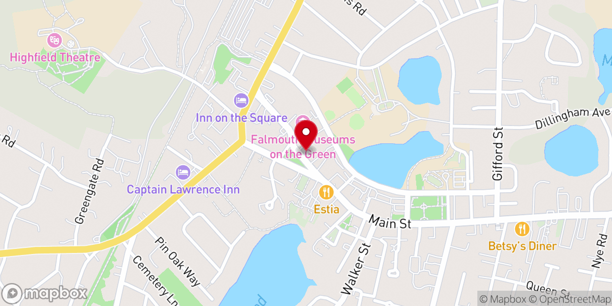 Map showing location of First Congregational Church of Falmouth